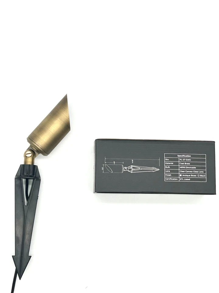 Antique Brass Low Voltage Landscape Lighting Spot Light LED - Image 2 of 4