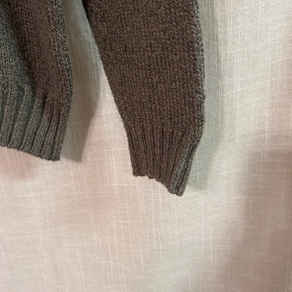 Polo Ralph Lauren Chunky Knit Sweater Men's Size L Gray Logo Vintage 90s - Image 4 of 4