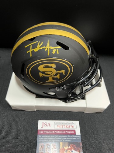 SAN FRANCISCO 49'ERS ECLIPSE FRANK GORE SIGNED MINI HELMET JSA WITNESS COA HOF! - Picture 2 of 3