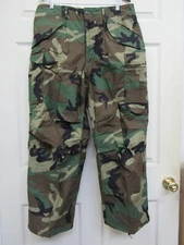 US GI M65 Woodland Camo Field Pants Trousers Medium Short Gibraltar 1989 NOS 