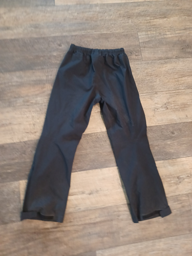 REI Elements E1 Rain Pants Kids M(10-12) Black Elastic Waist Waterproof Hiking - Picture 3 of 4