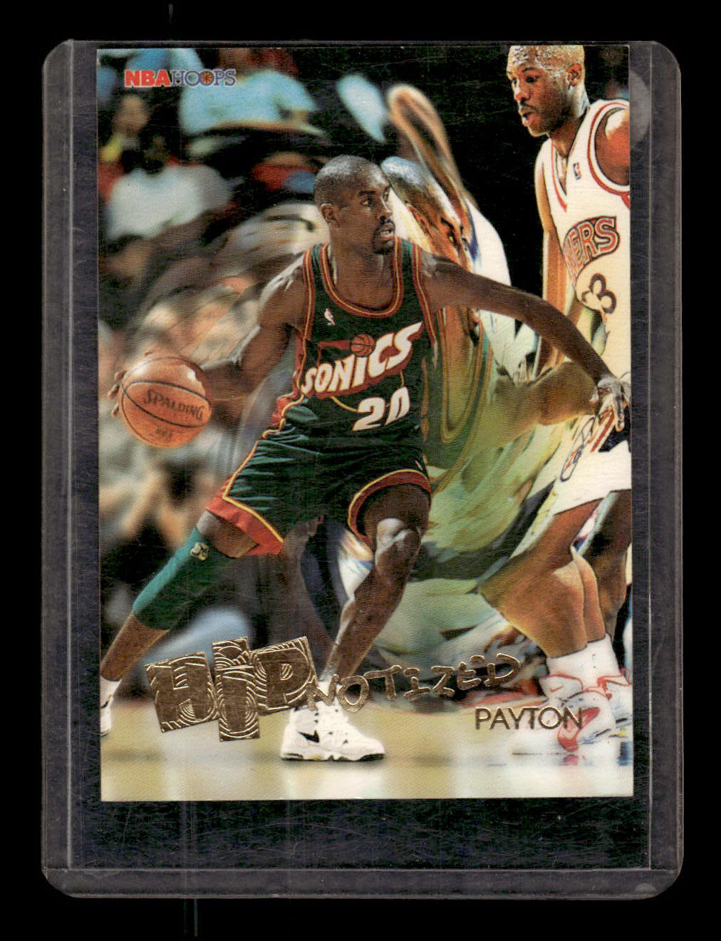 1996-97 Hoops #H19 Gary Payton Hipnotized Seattle SuperSonics