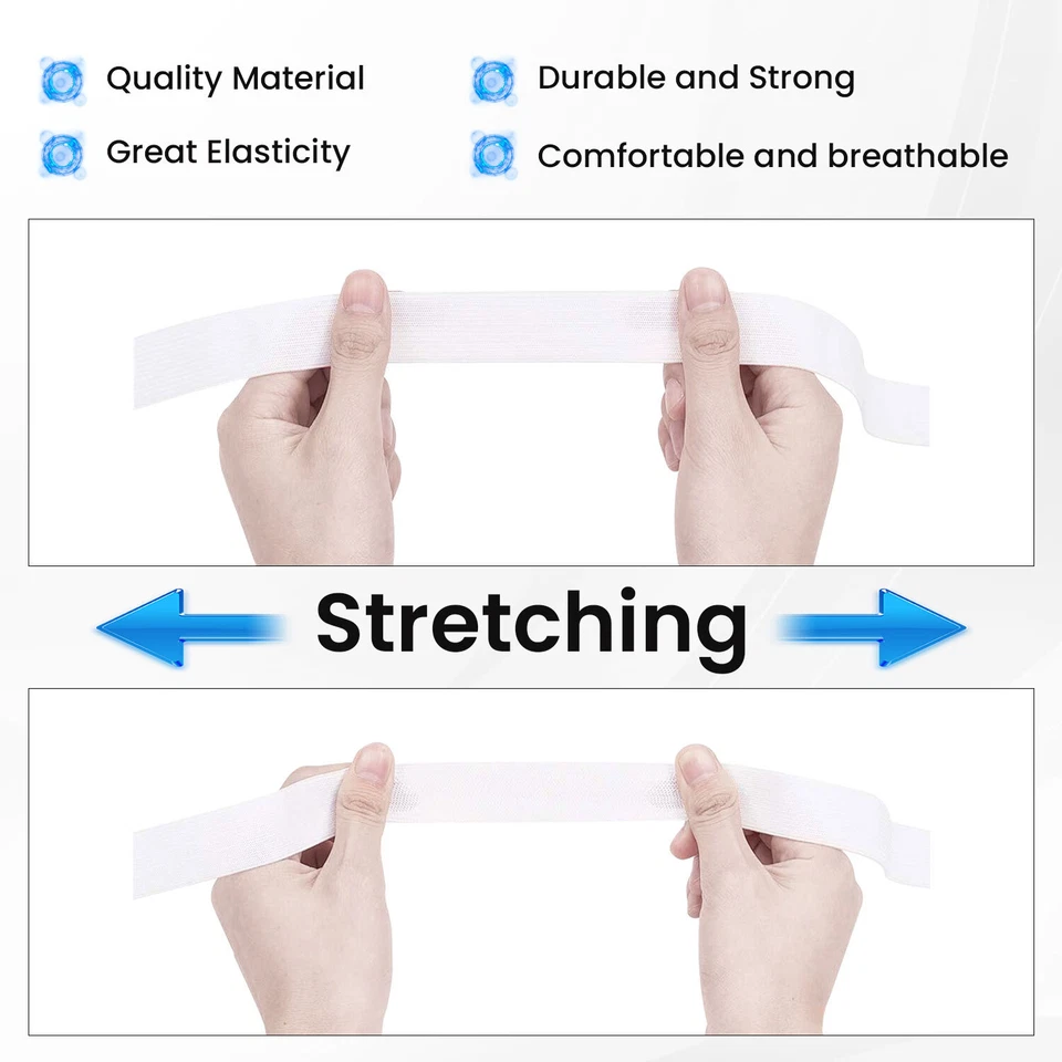 PREMIUM ELASTIC STRETCH FLAT Black White-¼, ½, 1, 1¼, 1½, 2, 3 inch Sewing Dress - Image 4 of 4