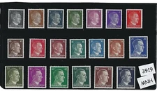 MNH stamp set / 20 Adolf Hitler stamps / Third Reich / WWII Germany / 1941-1944