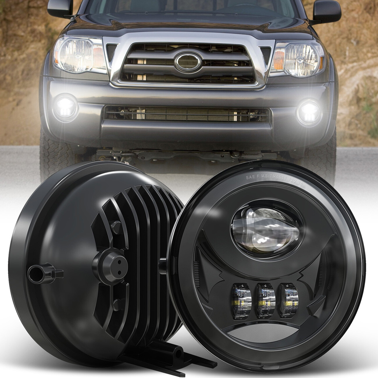 Bumper LED Fog Lights Assembly For 05-11 Tacoma/ 07-13 Tundra/ 08-15 Sequoia