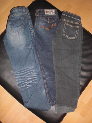 3 Jeans von C&A, Crashone, Multiblu Denim Gr. 164