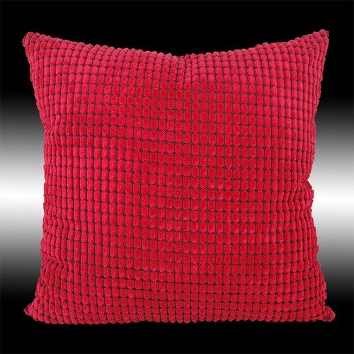 Simple Thick Velvet Checked Both Sides Deco Cushion Cover Throw Pillow Case 17" - Picture 17 of 29