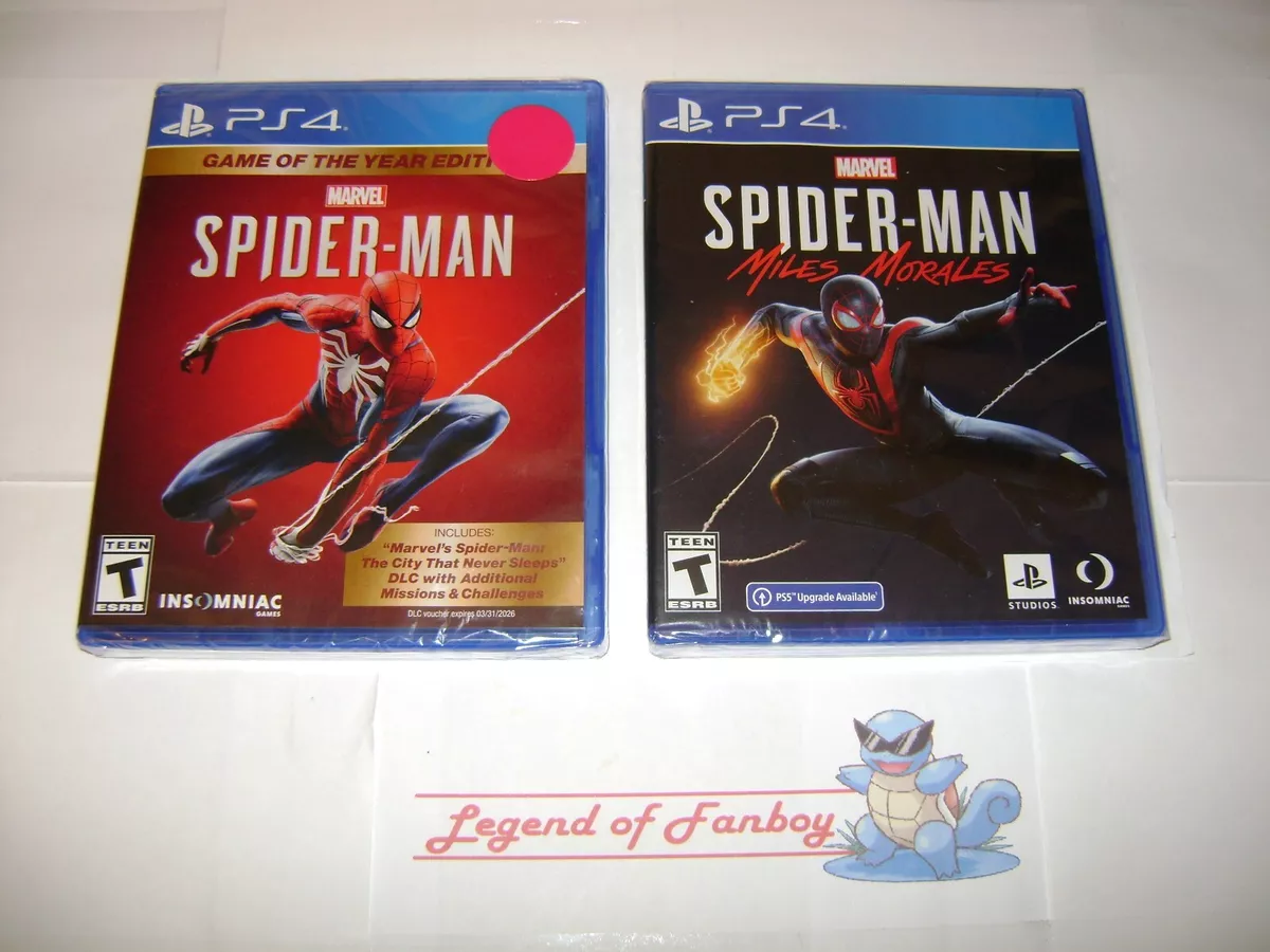 New * Marvel Spider-Man GOTY + Miles Morales - ps4 PlayStation 4 * Sealed  Lot 711719538325