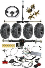 30" ATV Go Cart Rear Differential Axle Kit 48V 1000W Motor Wheels Combo Go Kart