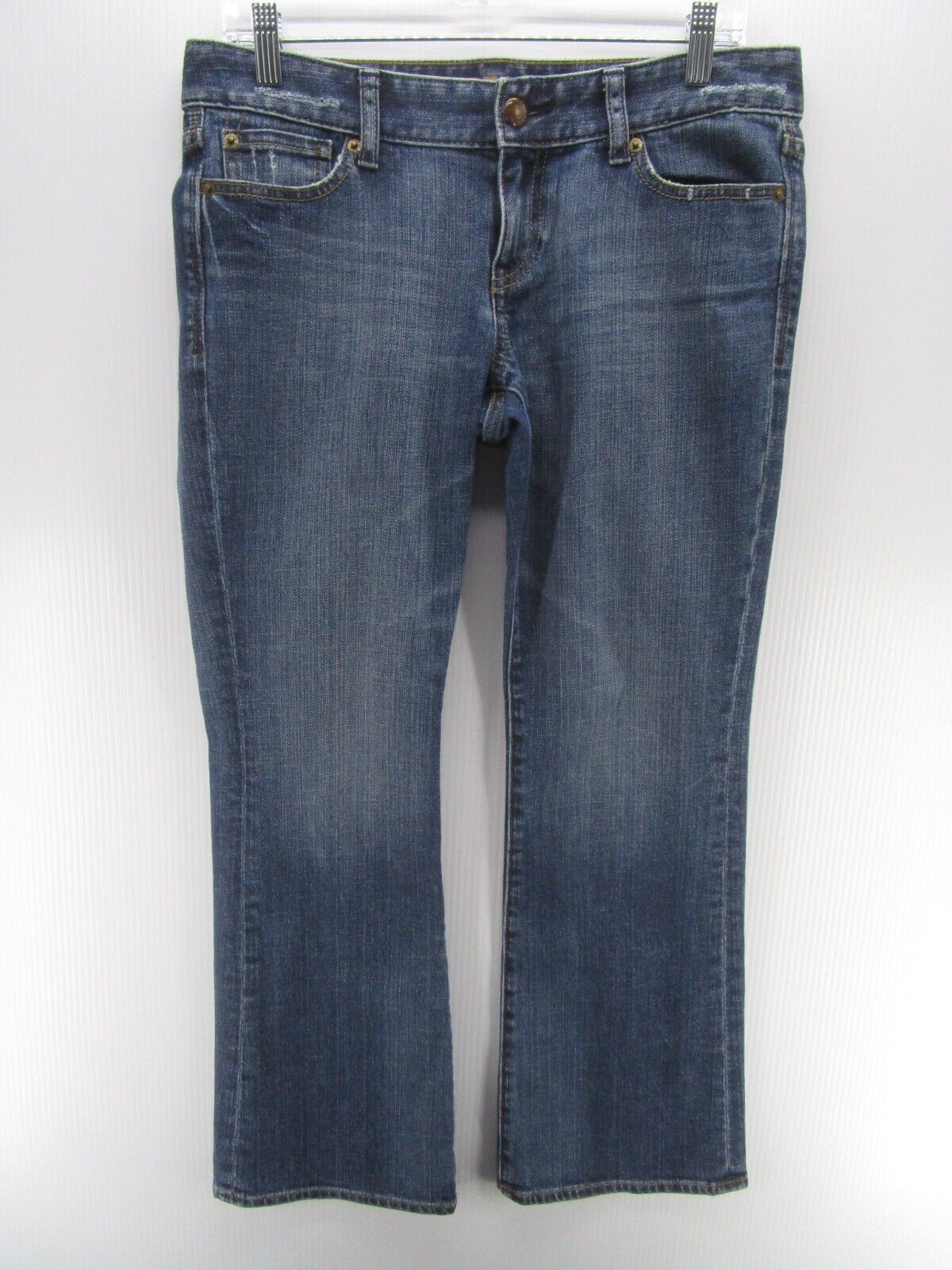 Express Jeans 8 Short Blue Stella Bootcut Pants Low Rise Logo Preppy MASER PET