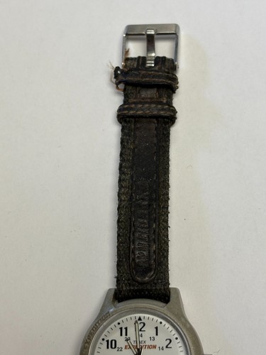 Timex Expedition Indiglo Lederband weißes Zifferblatt guter Zustand WIE REPARIERT - Bild 2 von 8