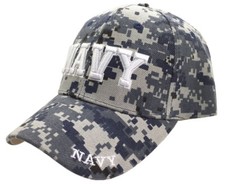 U.S. Navy 3D Letters Embroidery Digital Camo Licensed Baseball Cap Hat