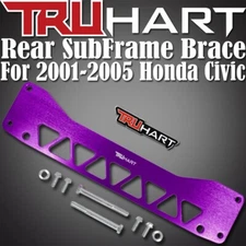 TruHart Rear Lower Subframe Brace for Honda Civic 2001-2005 Anodized Purple New