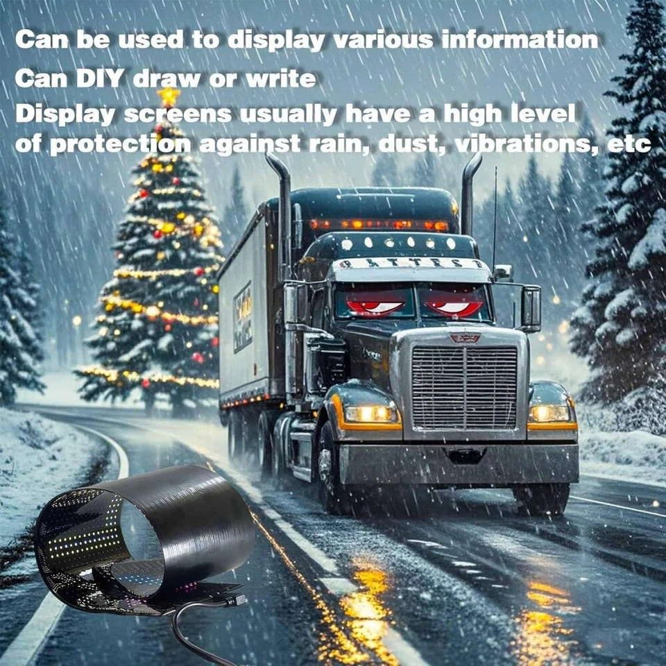 1/2X Truck-Specific Devil's Eye LED-Screen Car Eye Light Truck Dynamic LED Light - Image 3 of 4