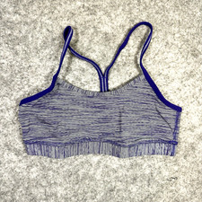 LULULEMON Flow Y Sports Bra Womens Size 8 Purple Print LIght Support