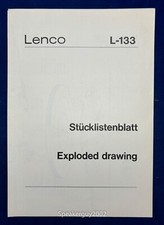 Original Lenco Turntable Exploded Drawing - L133