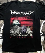 Monstrosity Band Millennium Black Tee Cotton Shirt For Men Women
