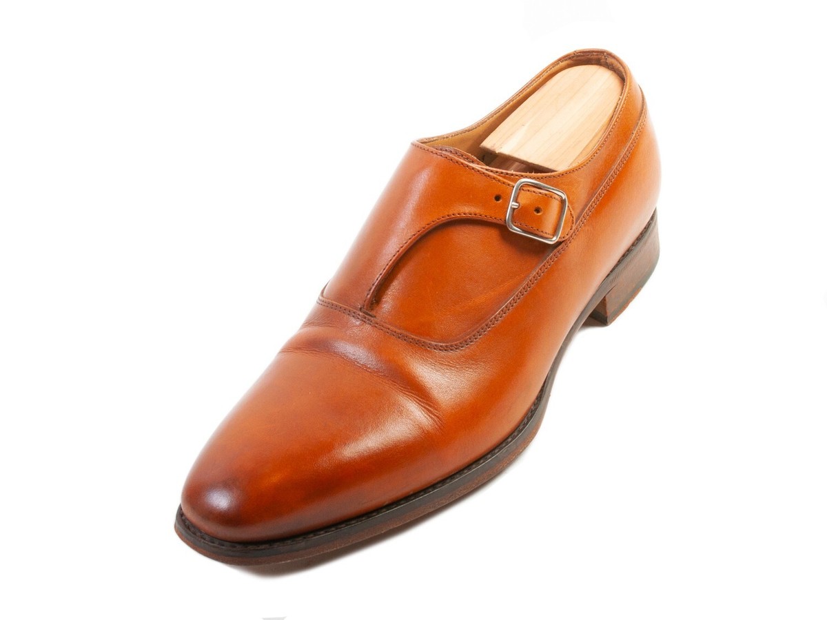 Jack Erwin Cognac Brown Monk Strap Shoes 23517 | eBay
