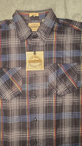 Saugatuck Dry Goods Flannel Shirt Men's VTG 90's Never Worn Lumberjack Plaid L