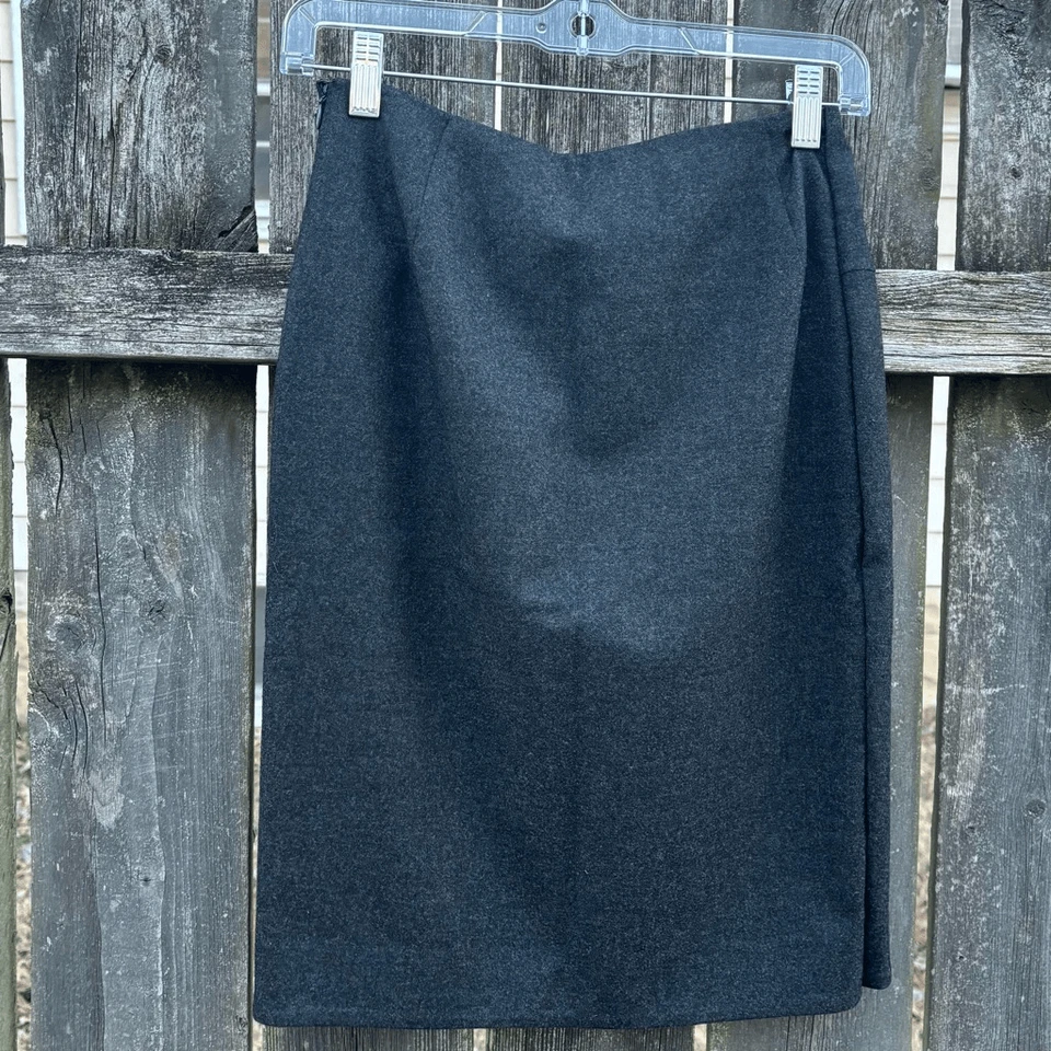 Falda lápiz Jil Sander gris lana cachemir pequeña Foto 3 de 4