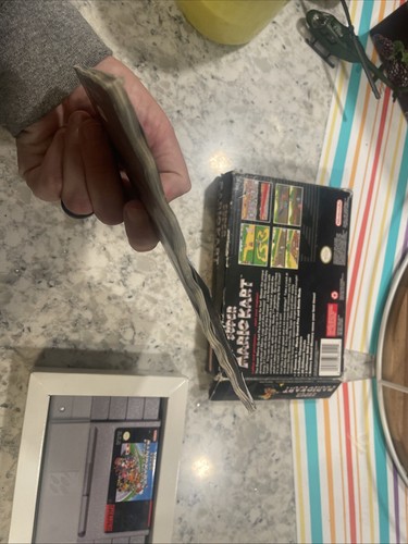 Super Mario Kart SNES Nintendo Box manual - Picture 7 of 11
