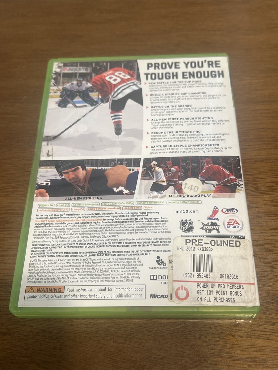 EA Sports NHL 10 (Microsoft Xbox 360) CIB | eBay