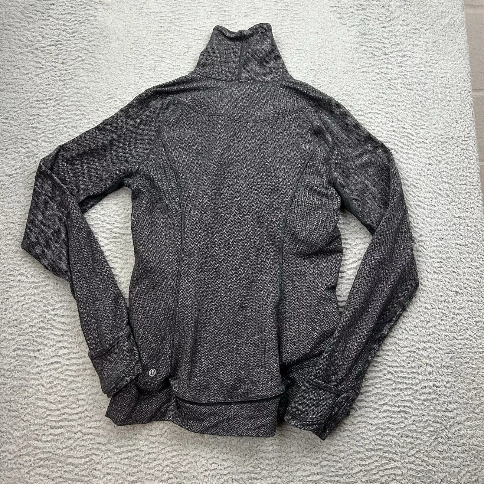 lululemon 1/4 zip herringbone think fast jacket