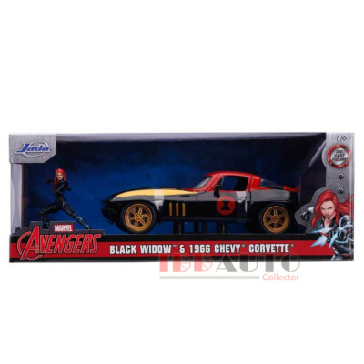 ミニカー 1966 CHEVY CORVETTE w/ BLACK WIDOW Amazon.com: Marvel 1:24 1966 Chevy Corvette Die-cast Car