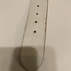 Ladies Vintage Solid White Belt With gold Tone buckle 48 Inches approximately — photo 3