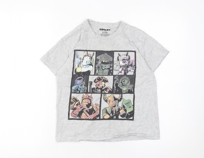 Roblox Jungen T-Shirt grau 9-10 Jahre Grafikdruck Kurzarm