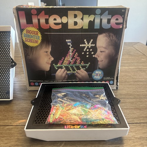 2 Used Light Brite Hasbro with Pegs Original Box and Manuel’s Tested Working