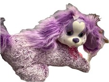 Hasbro Purple Glitter Puppy Surprise Plush 3 Puppies Heart Face Vintage