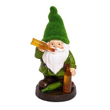 Funny Garden Gnomes, Solar Light Holding Bottle Outdoor Statues, Thanksgiving...