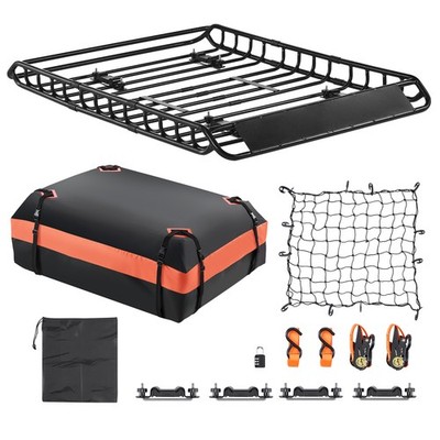 Uimoso Universal Roof Rack Cargo Basket 51x36x4.1 in Car Top Storage Carrier