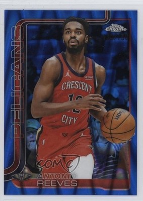 2025-26 Topps Chrome Blue RayWave Refractor 138/150 Antonio Reeves #108 0xi8