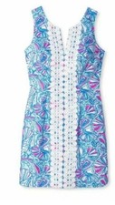 Lilly Pulitzer My Fans Blue Pink Shift Dress Size 2 New 20th Anniversary Target