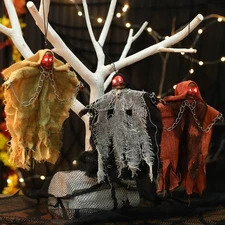 Halloween Hanging Ghost Iron Chain Glowing Skull Decorative Ornaments for HOME