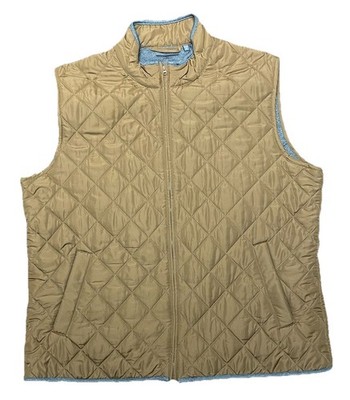1888 Saddlebred Men's Brown Quilted Vest XXL Full Zip