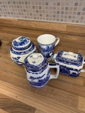 Ringtons, 4 Piece  Willow Pattern,Tea Set Cup,Tea Caddy,Tea Pot,Milk Jug
