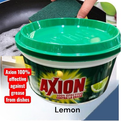 AXION LEMON Dish Washing Paste Detergent 450g |Espuma Contra La Grasa