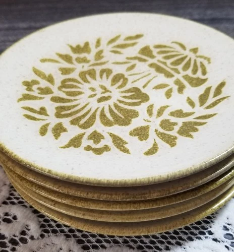 RED WING Pottery DAMASK Plates 6" Bread Plate (5) 1960s