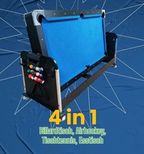 Billiard Table Air Hockey Dining Table Table Tennis 7FT 4 in 1 Multi-Game...