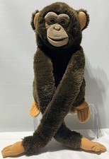Peluche cara flocada mono marioneta de mano juego infantil 14" chimpancé mono