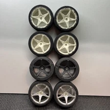 Lot Of 8 HPI Super Star 31mm Wheels W/ Foam Sponge Tires Vintage Nitro RS4 Used