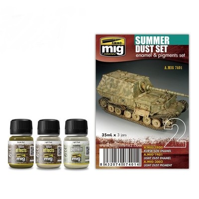 Mig Jimenez AMIG7401 Summer Dust Enamel & Pigments (Set of 3)