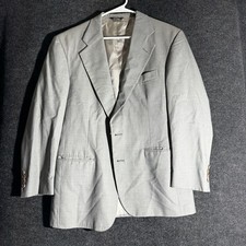 Vintage Polo Ralph Lauren University Club Blazer Gray Herringbone Wool USA 38R
