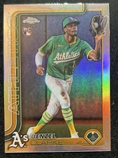 2025 Topps Chrome Update Series Denzel Clarke Rookie Refractor #USC15 Oakland As