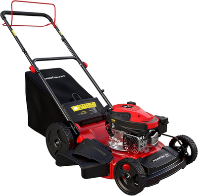 #ad PowerSmart 21 Inch 3 in 1 Self Propelled Gas Mower 170cc 4 Stroke Engine $308.50
