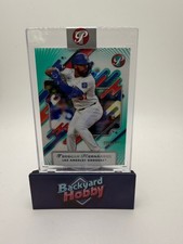 2025 Topps Pristine #187 Teoscar Hernandez Aqua Refractor /199 - Dodgers