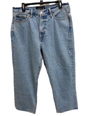 Abercrombie & Fitch Authentic Rigid Denim Baggy  Light Wash 33x30 Mens Y2K